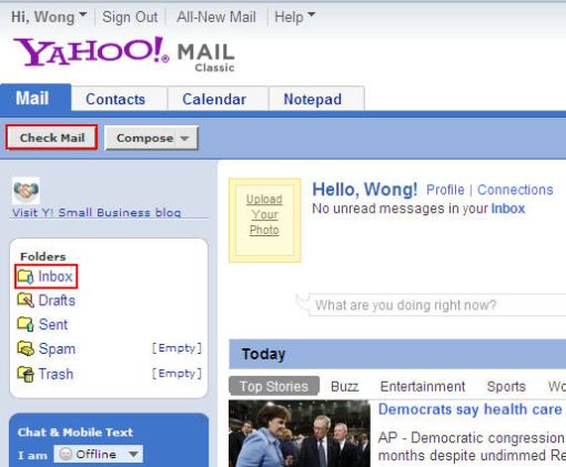 how to check my yahoo mail account