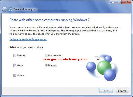 Windows 7 what to share