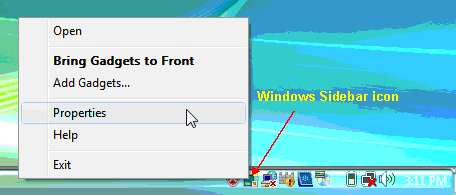 Windows Vista sidebar icons