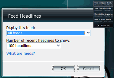 Feed Headlines gadget