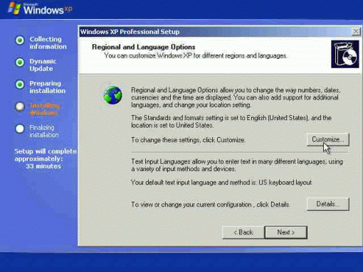 install Windows xp