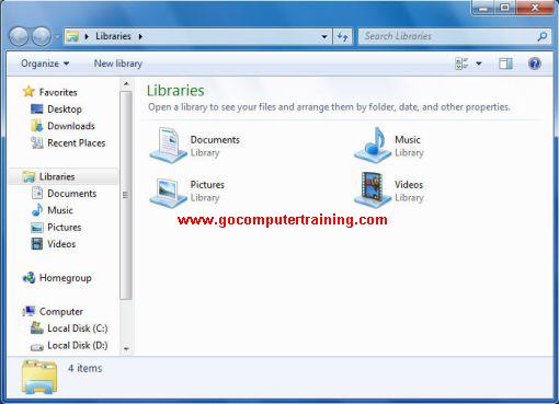 libraries in windows explorer