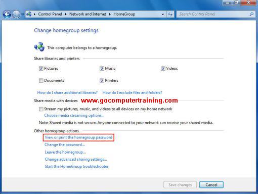 view or print homegroup password