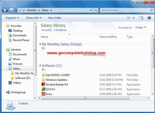 Windows 7 salary library