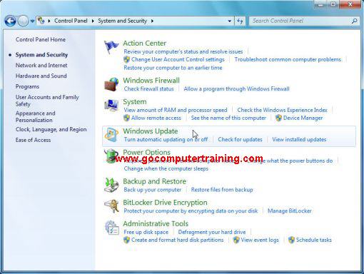 Windows 7 system and security