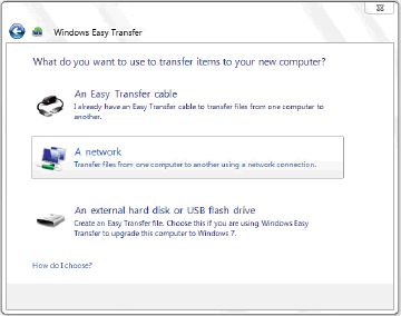 Windows easy transfer method