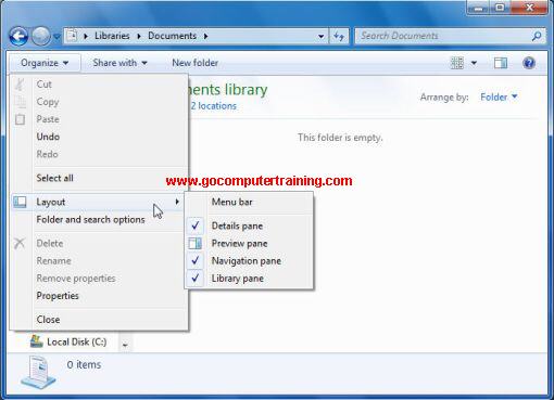 Windows explorer document windows